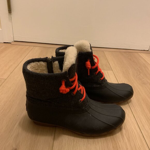Sperry for J.Crew Shearwater flannel boots with red laces - Picture 2 of 4